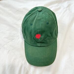 The Hundreds Green Rose Embroidered Strapback Dad Hat Adjustable Ball Cap